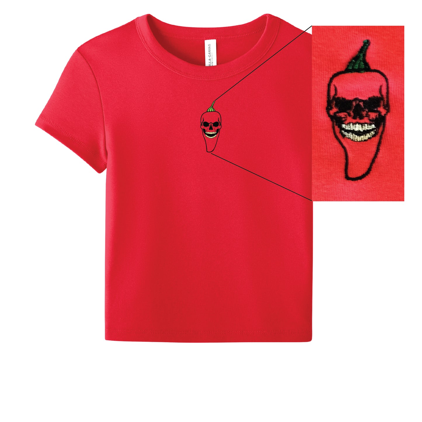Calvera Picante Embroidery 'Baby Tee'